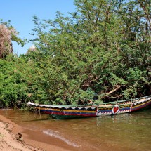 Boat on the beach of Hamuyebe